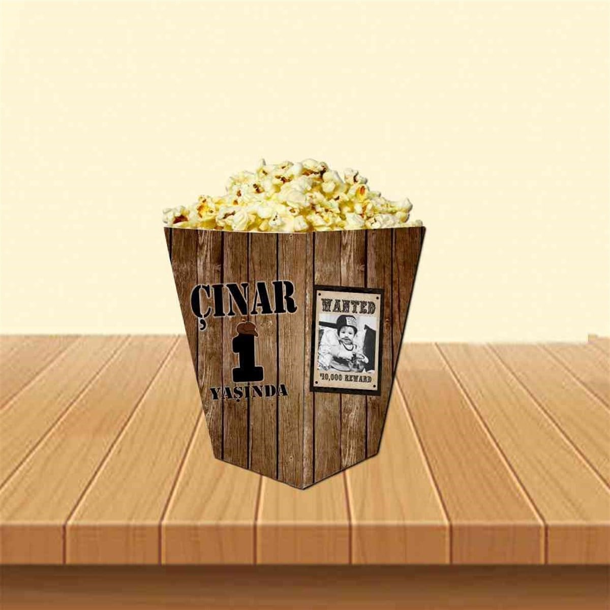 Kovboy Konsepti Popcorn Kutusu 
