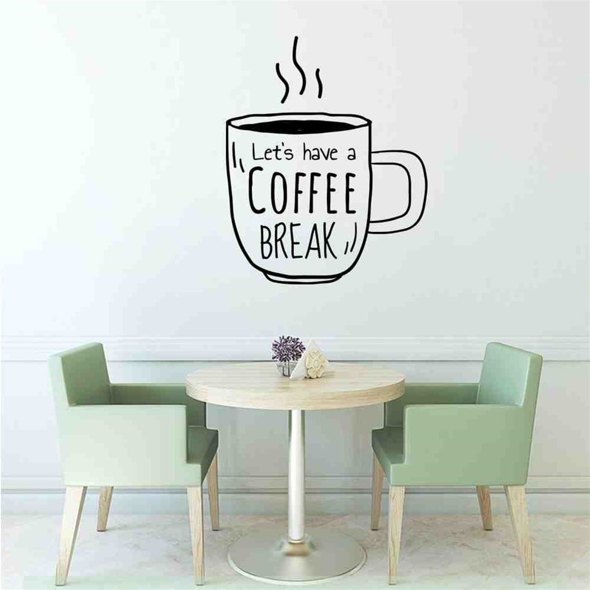 Lets Coffee Break Duvar Sticker 
