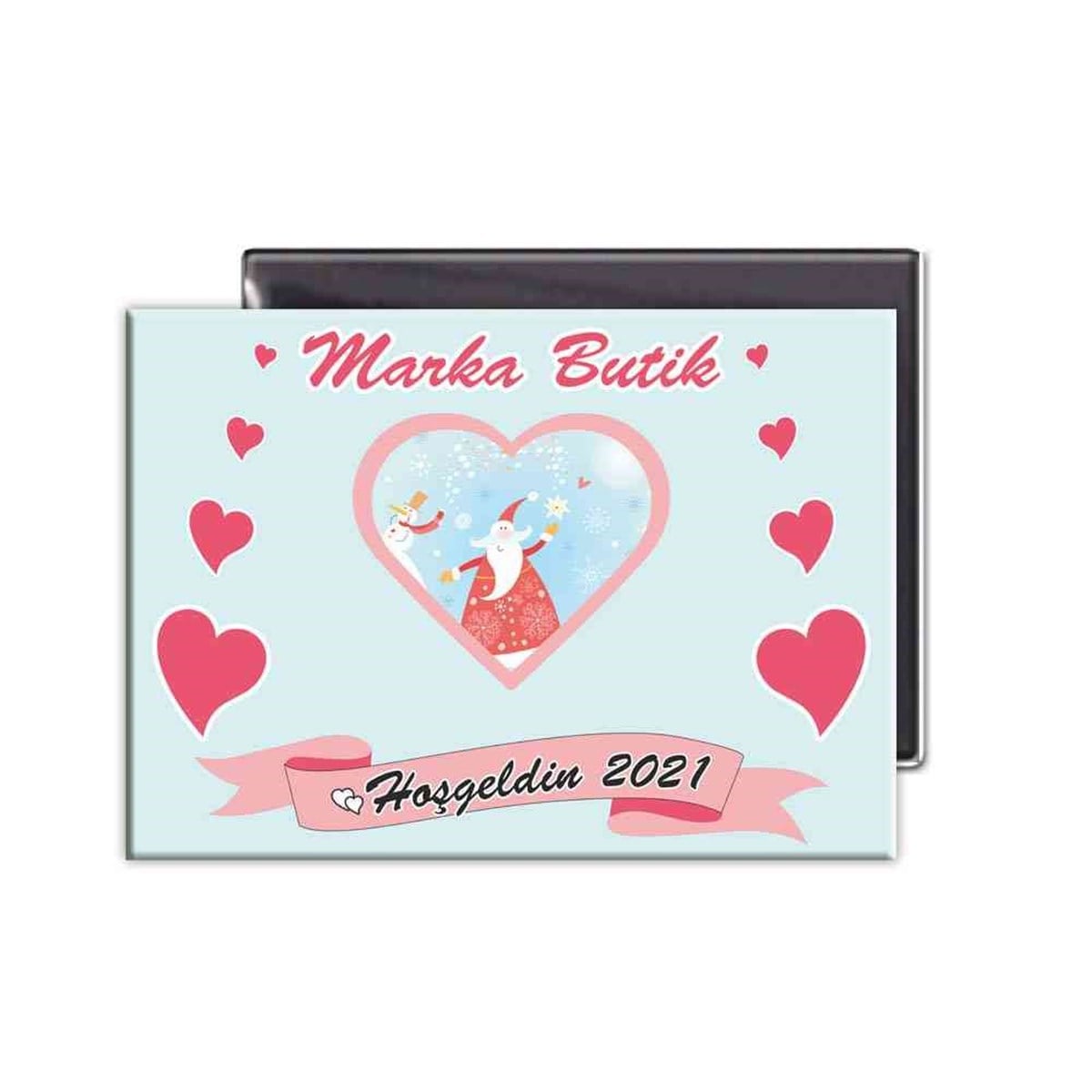 Logo Baskılı Yeni Yıl Hediyelik Magnet  