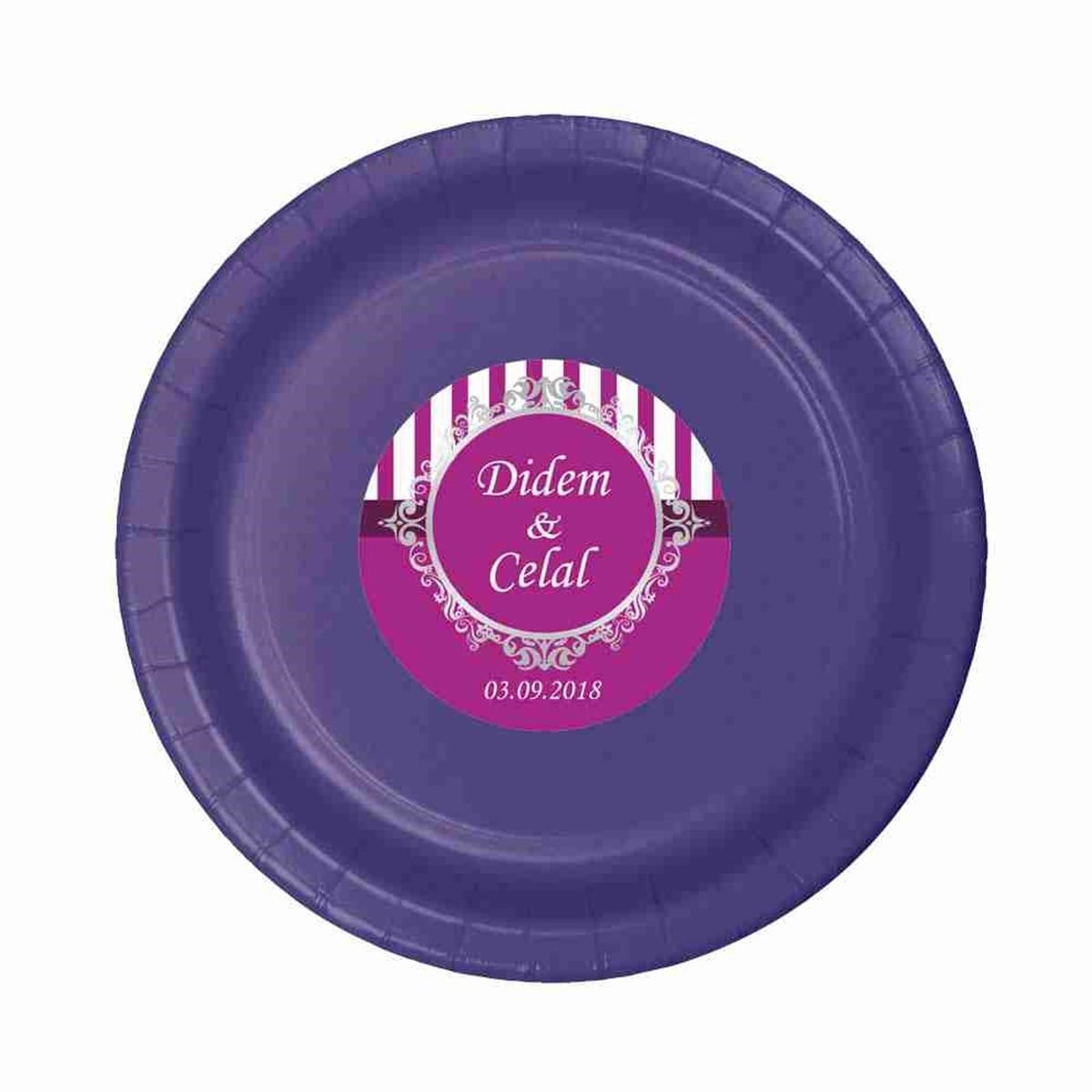 Nişan Süsleme Stickerlı Tabak 