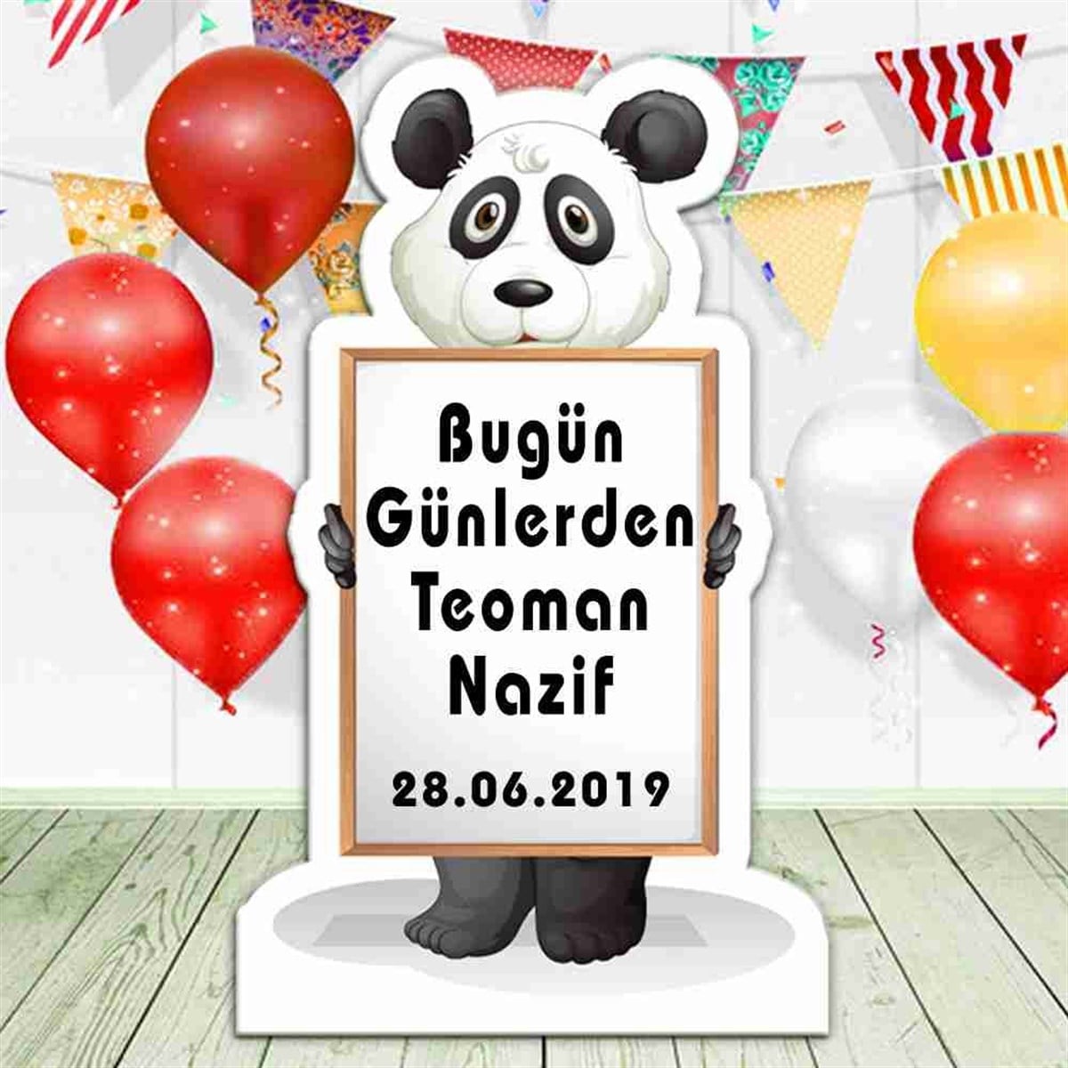 Panda Konsepti Kapı Karşılama Pano 