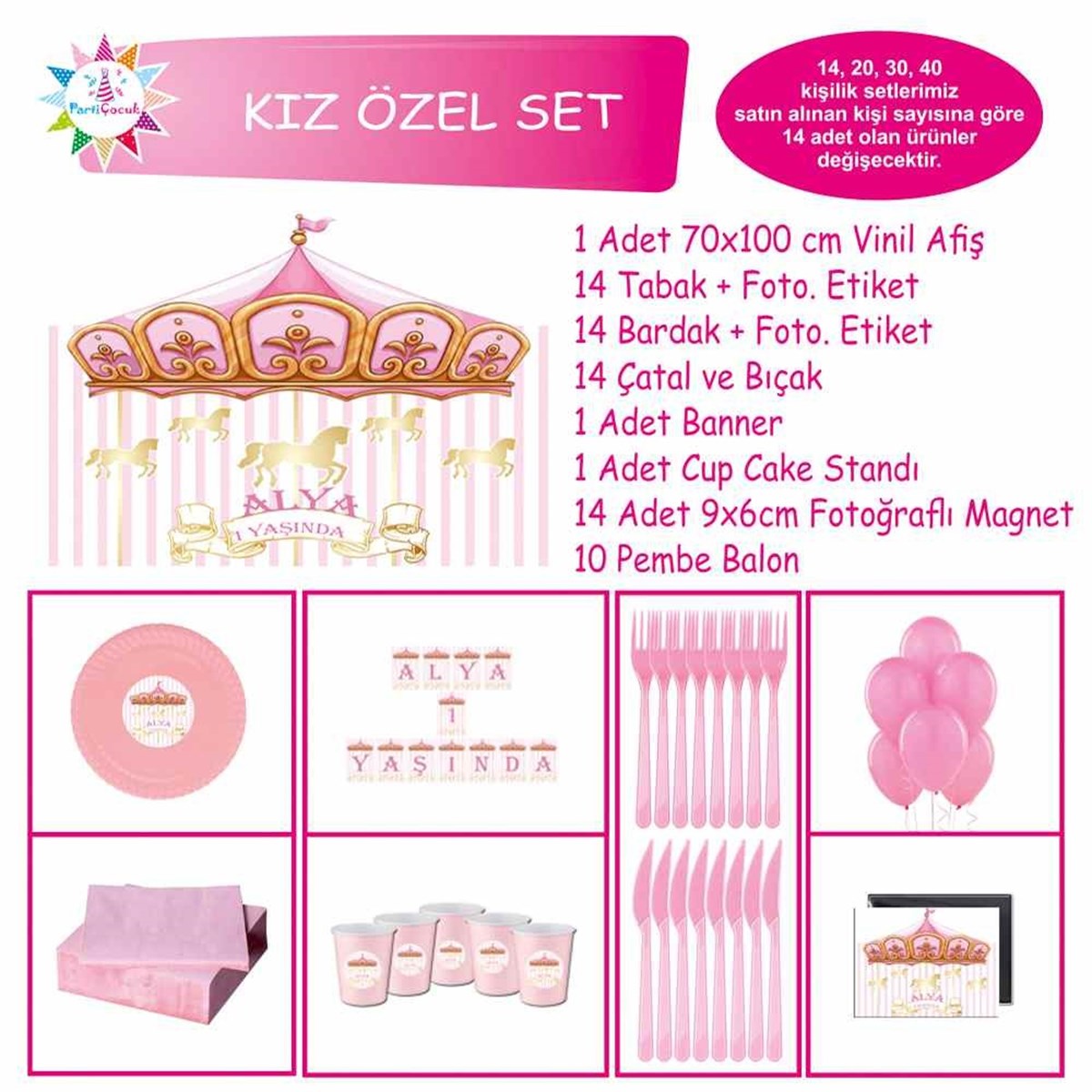 Pembe Atlı Karınca Konsept Özel Set 