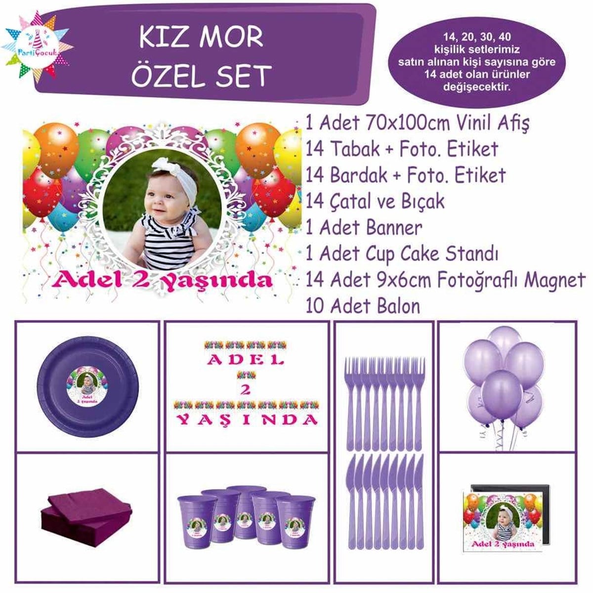 Renkli Balonlu Konsept Özel Set 