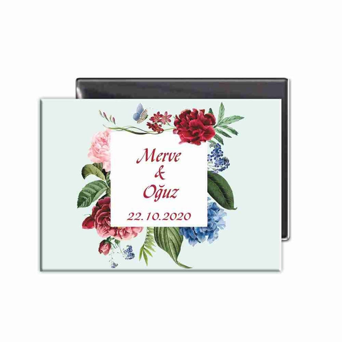 Sarmaşık Güllü İsme Özel Magnet 