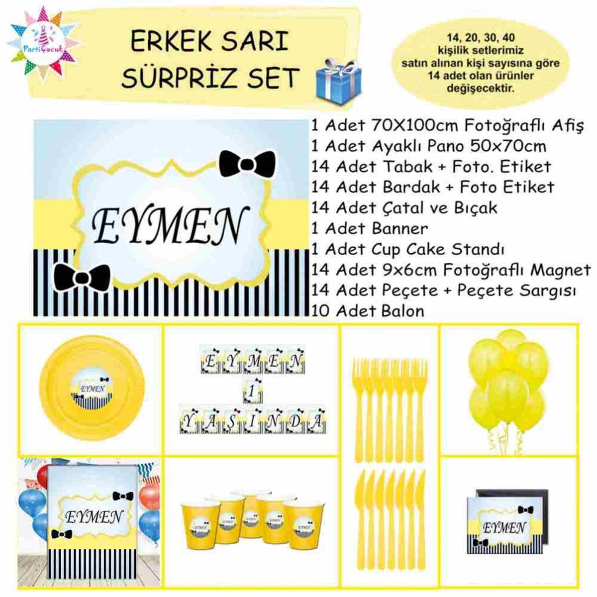Siyah Papyon Konsept Süpriz Set 