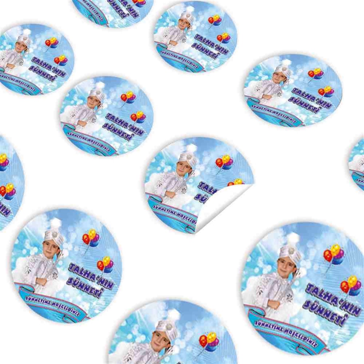 Sünnet Balonlu Kuşaklı Sticker 30 Adet 