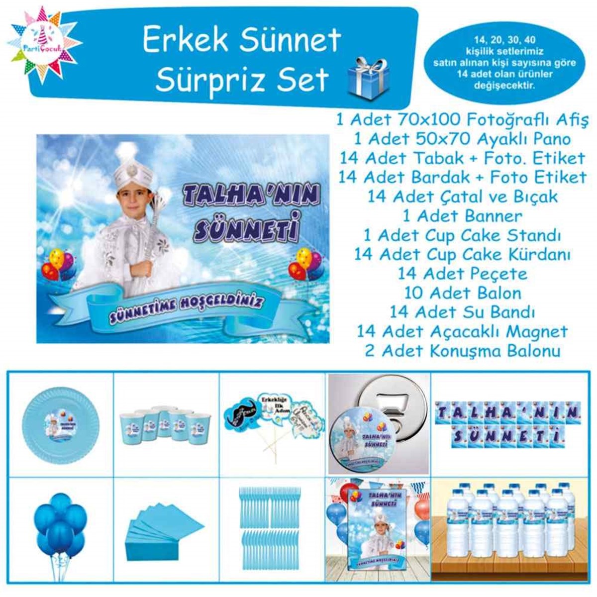 Sünnet Balonlu Kuşaklı Sürpriz Set 