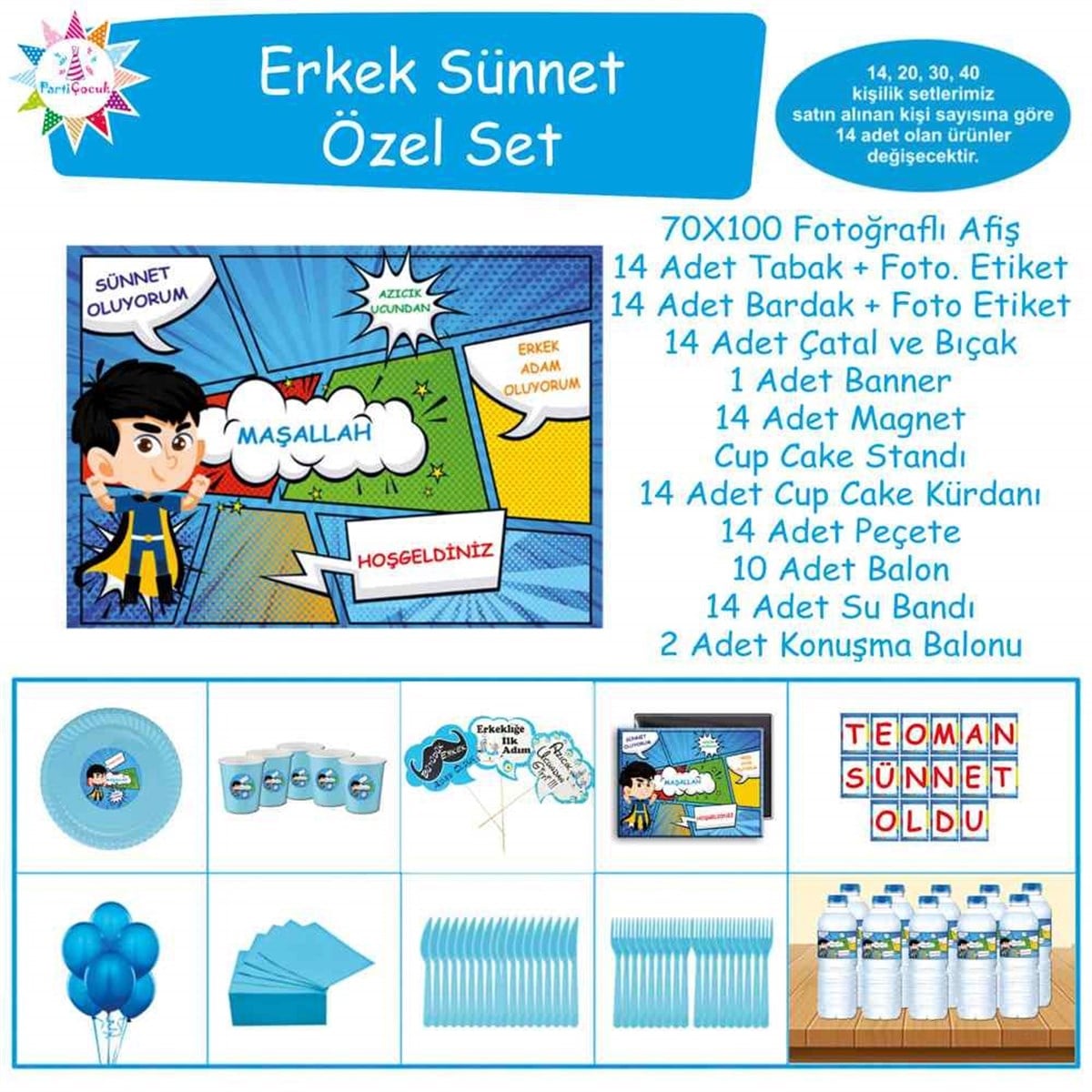 Sünnet Çocuk Süsleme ve Hediyelik Özel Set 