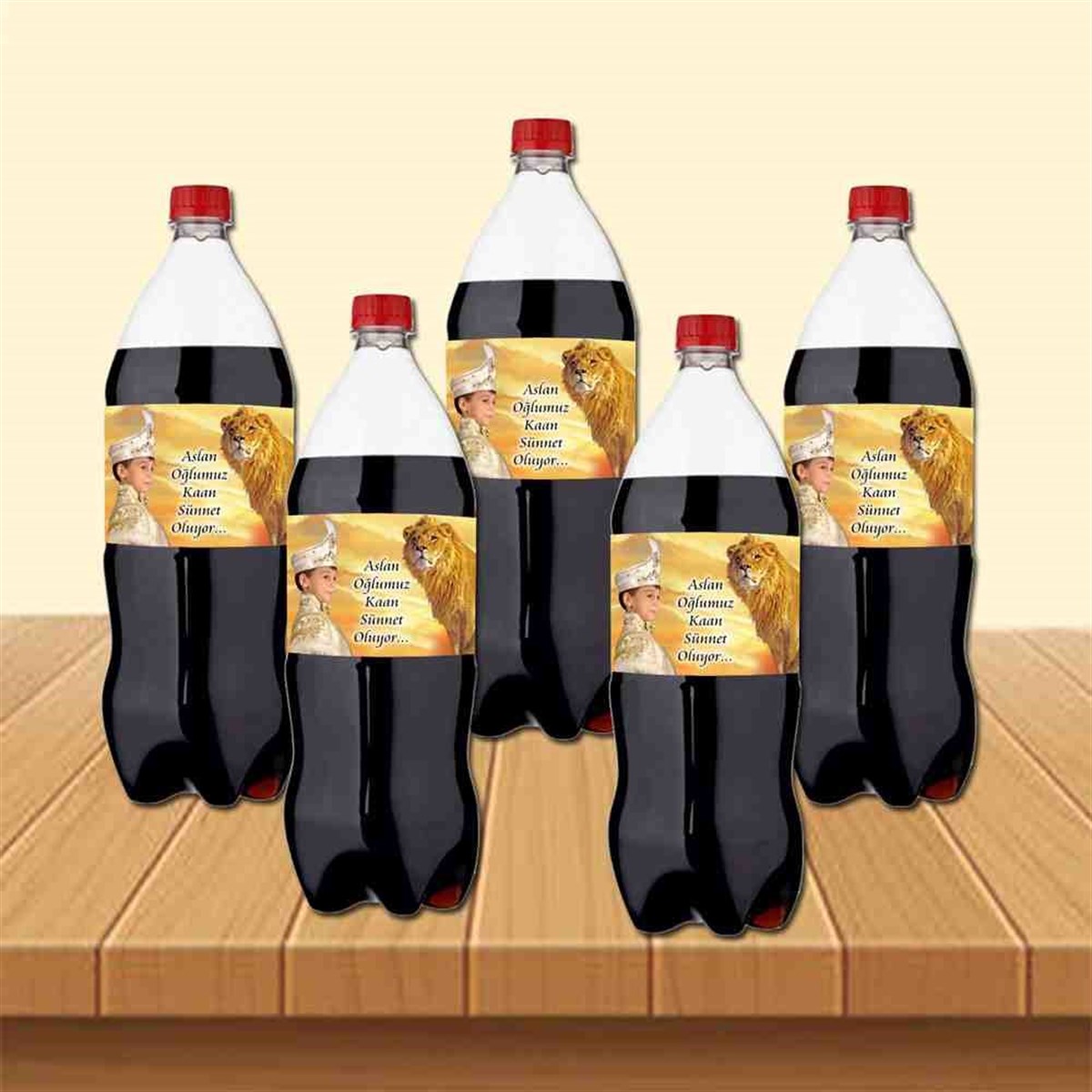 Sünnet Masası Aslanlı Parti Malzemesi Cola Şisesi Bandı 