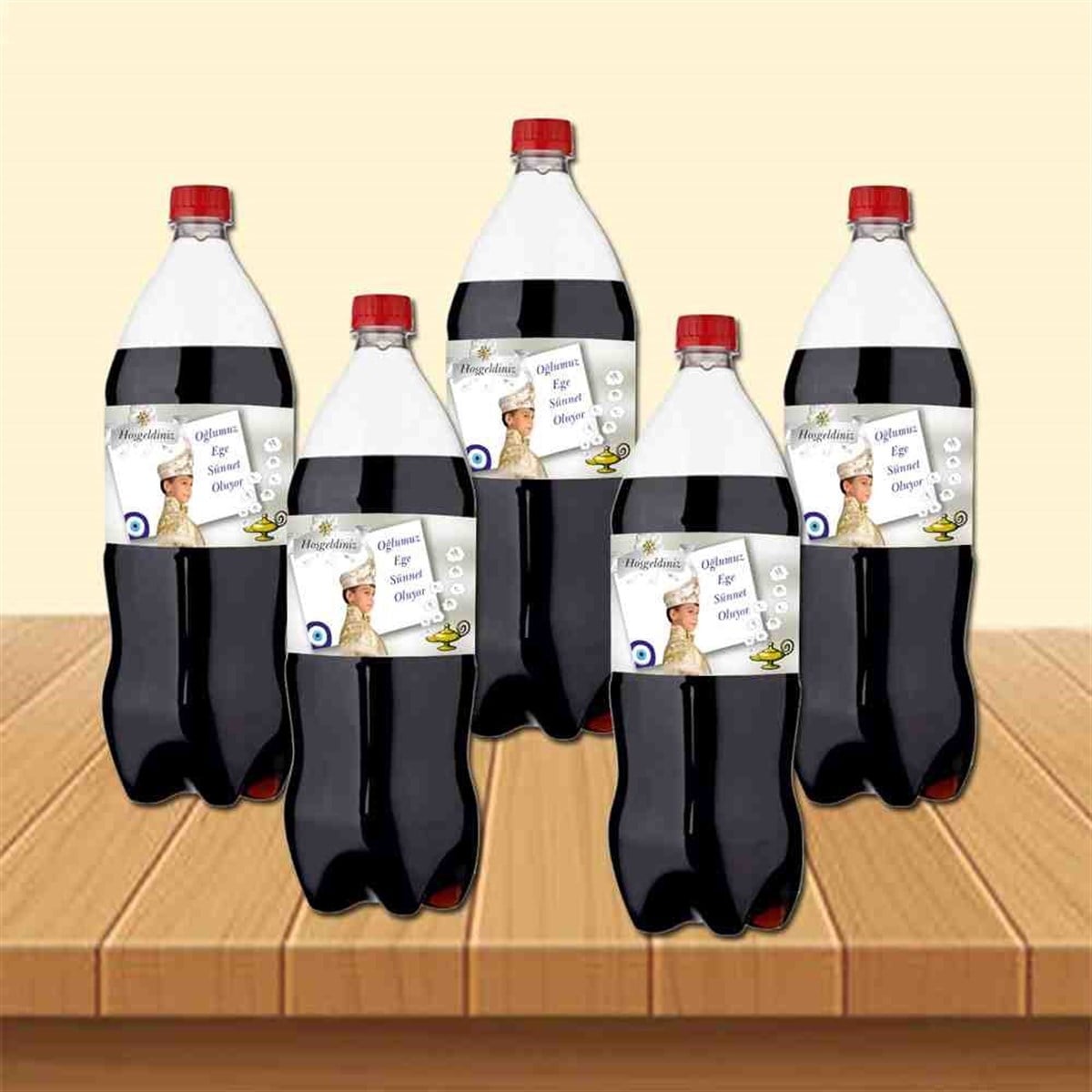 Sünnet Masası Süsü Lambalı Maşallah Cola Şisesi Bandı 