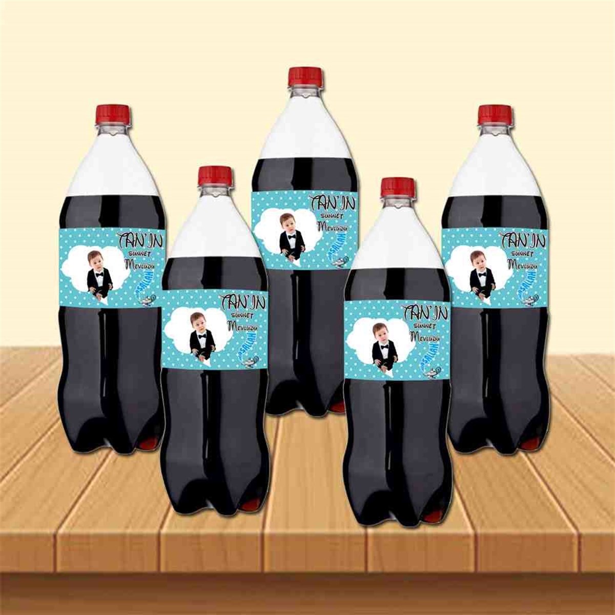 Sünnet Puantiyeli Konuşma Balonu Cola Şisesi Bandı 