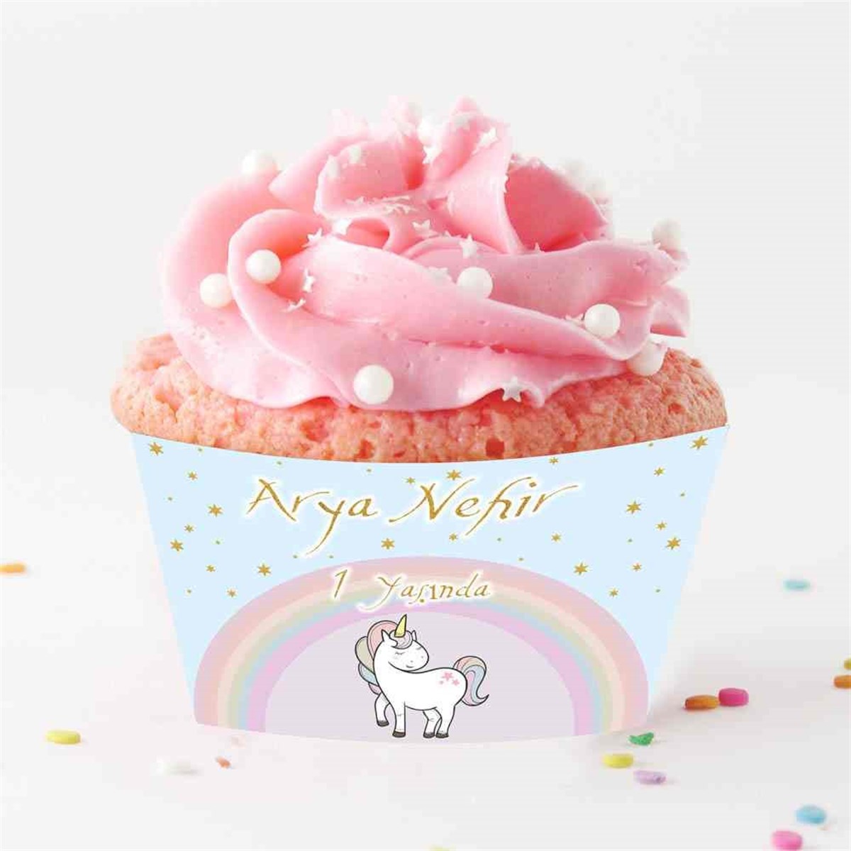 Unicorn Konsept Cupcake Sargısı  