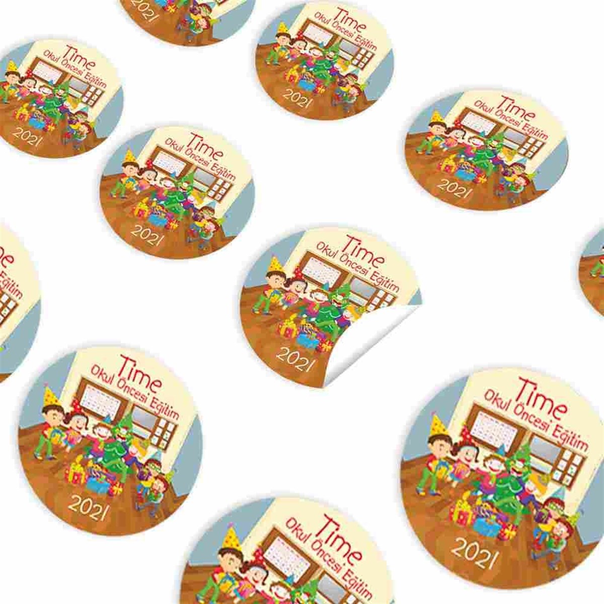 Yılbaşı Hediyelik Yapışkanlı Sticker 30 Adet 