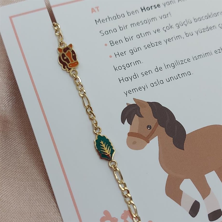AT FİGÜRLÜÇOCUK ALTIN BİLEKLİK