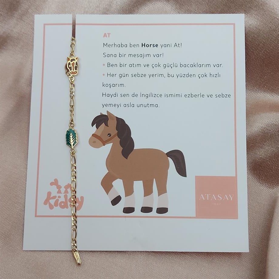 AT FİGÜRLÜÇOCUK ALTIN BİLEKLİK