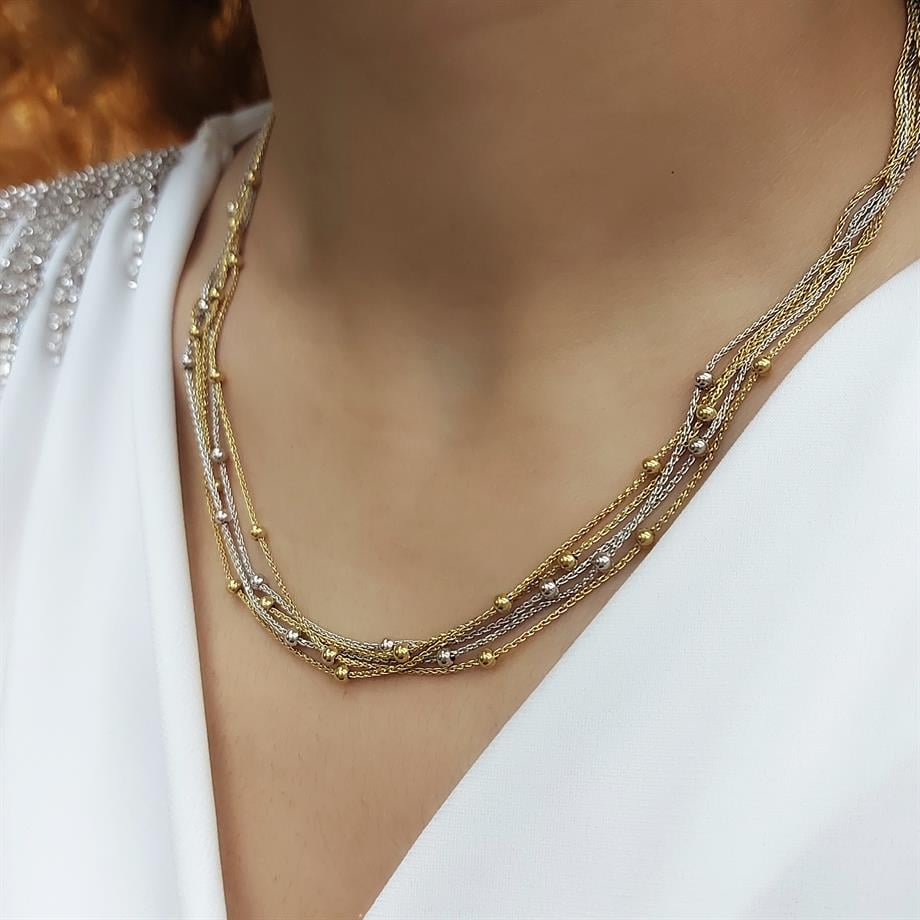 ÇİFT RENKLİ HASIR MODEL ALTIN ZİNCİR