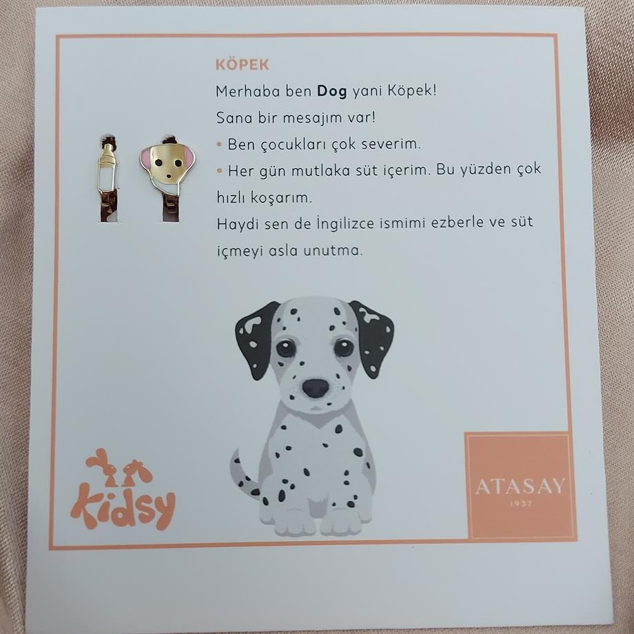 KÖPEK FİGÜRLÜ ÇOCUK ALTIN KÜPE