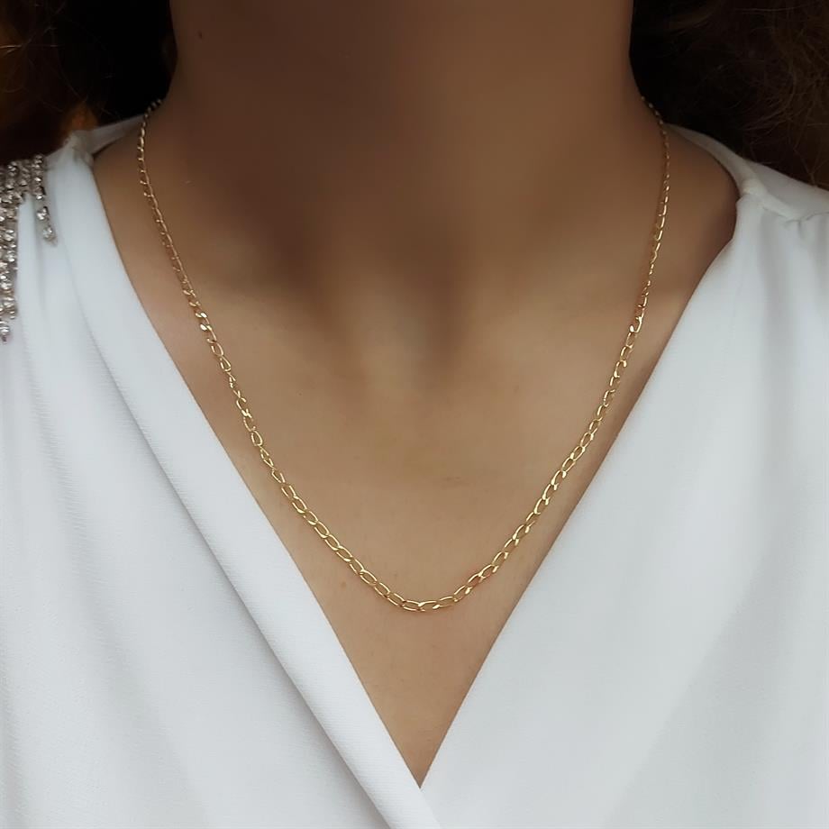 OVAL  HALKA MODEL ALTIN ZİNCİR
