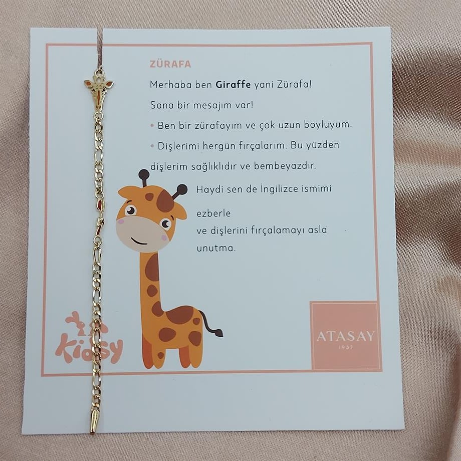 ZÜRAFA MODEL ÇOCUK ALTIN BİLEKLİK