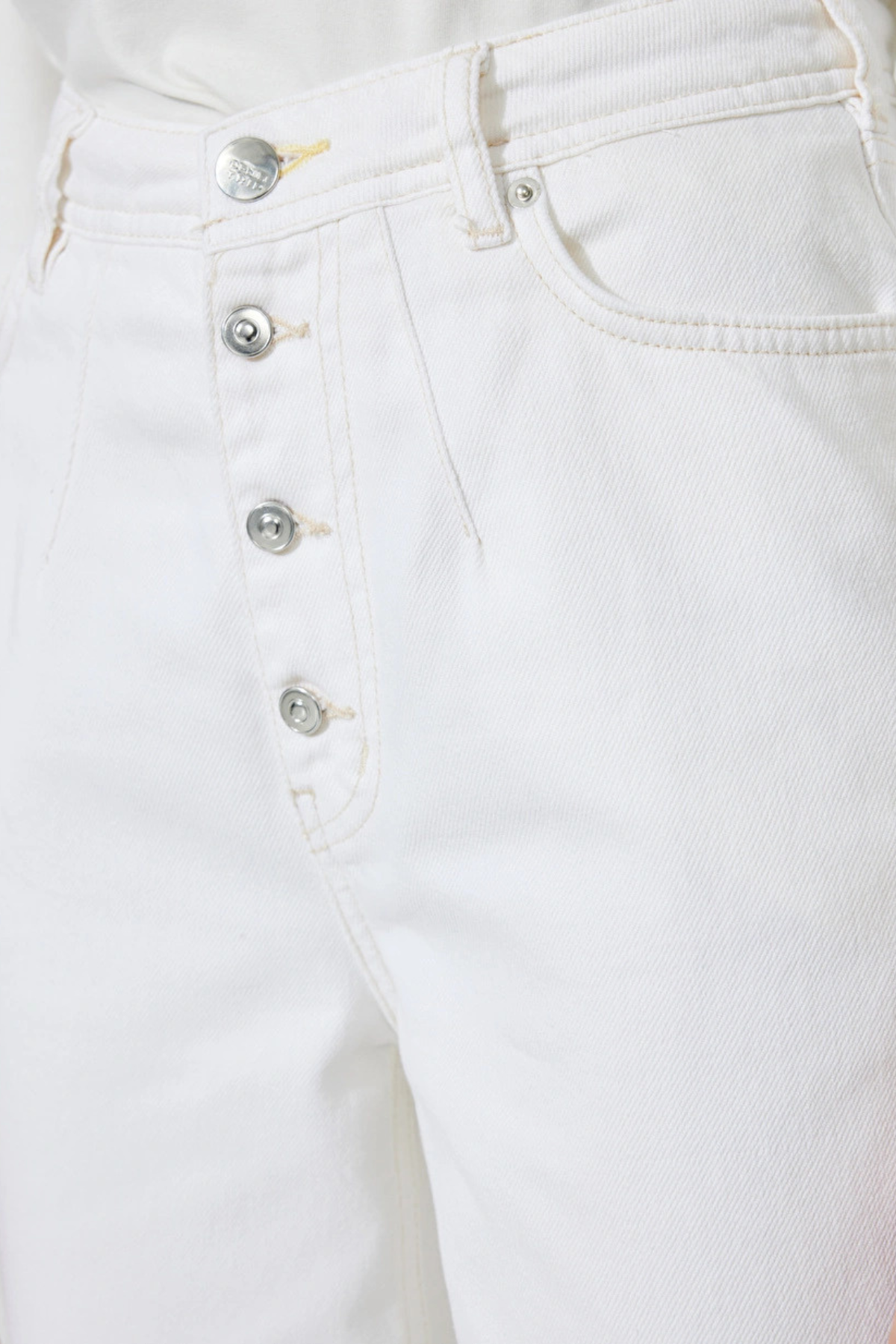 BALI Balon Crop Fit Beyaz Kadın Jean Pantolon