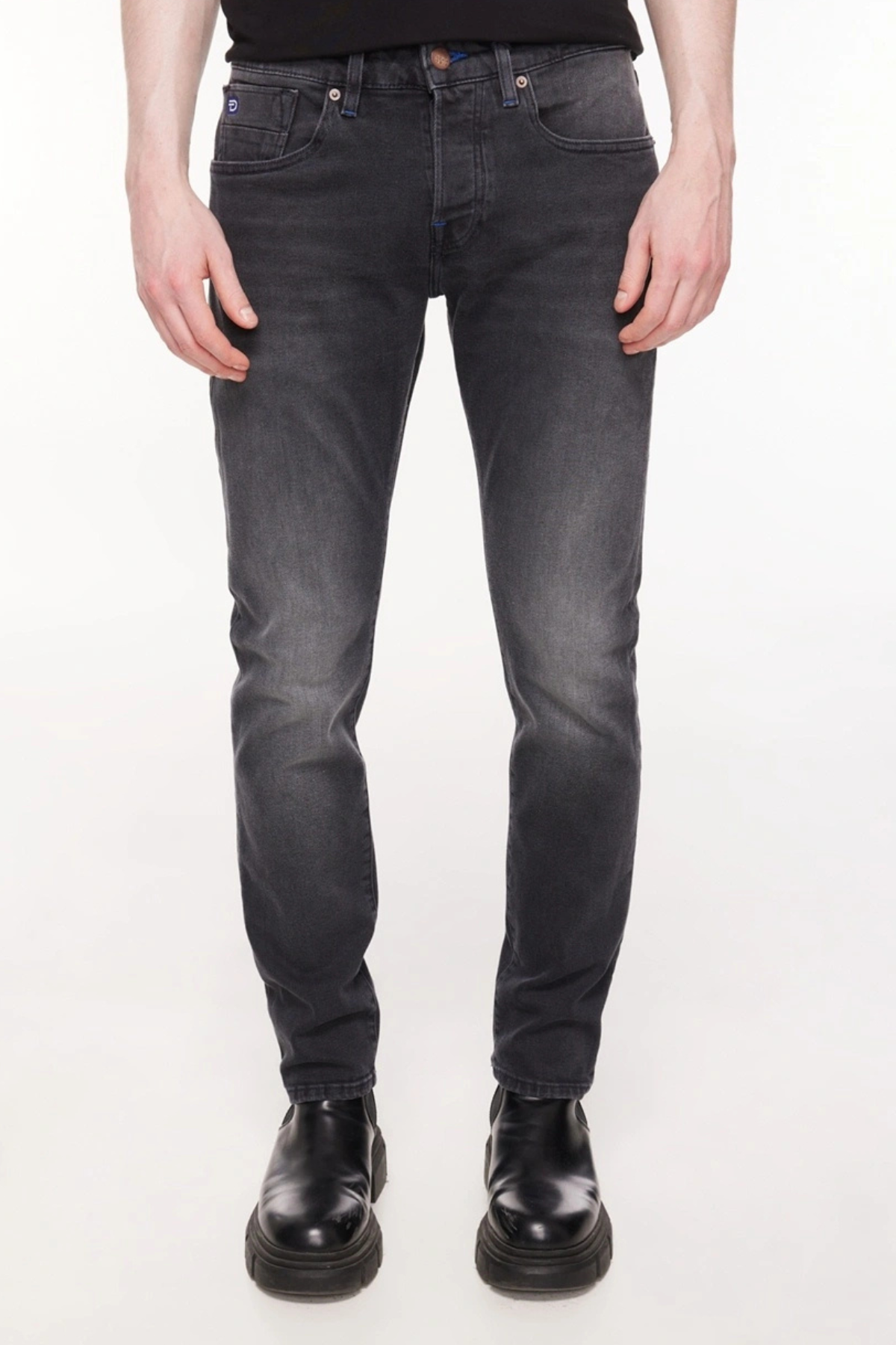 BARRY Regular Slim Fit Antrasit Erkek Jean Pantolon