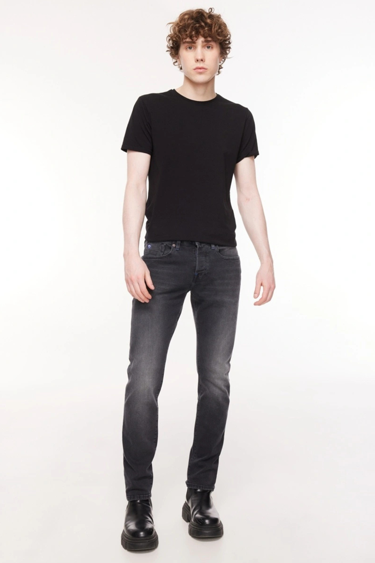 BARRY Regular Slim Fit Antrasit Erkek Jean Pantolon