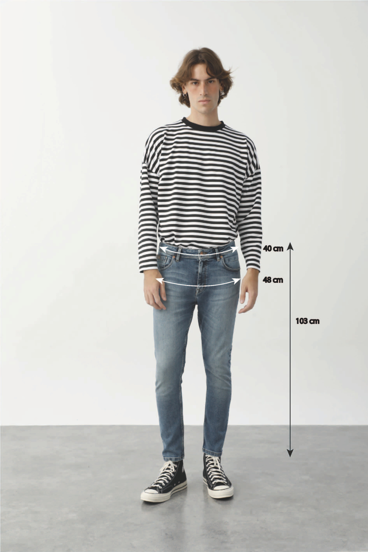 DREW Skinny Fit Normal Bel Orta İndigo Erkek Jean Pantolon