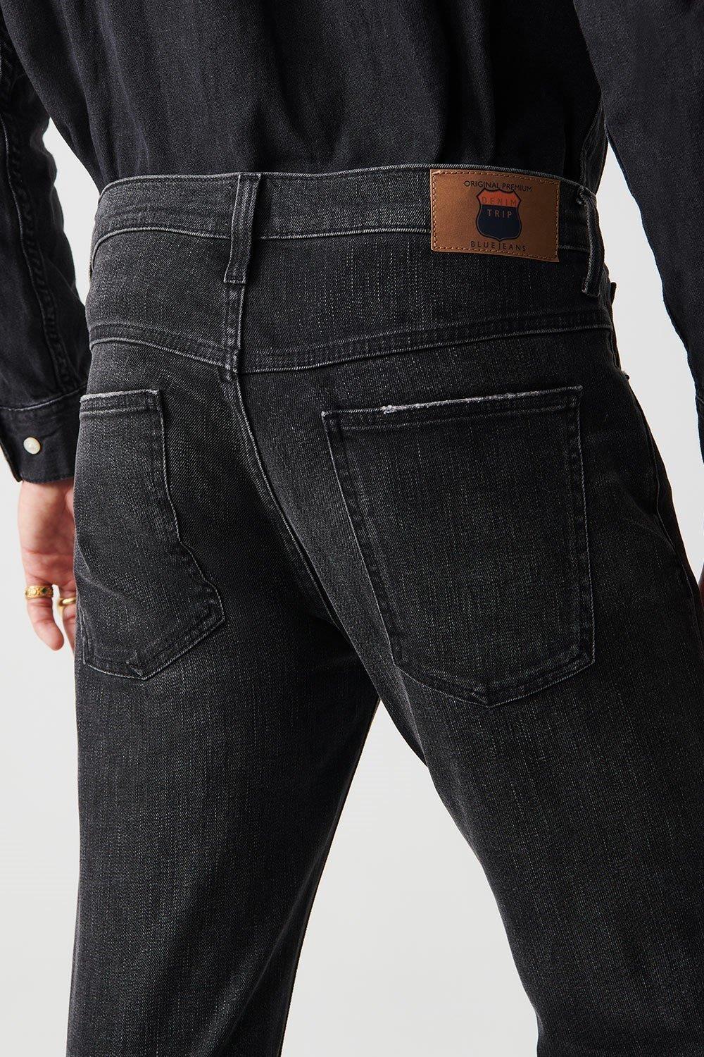 KARL Slim Tapered Fit Normal Bel Dar Paça Antrasit Erkek Jean Pantolon