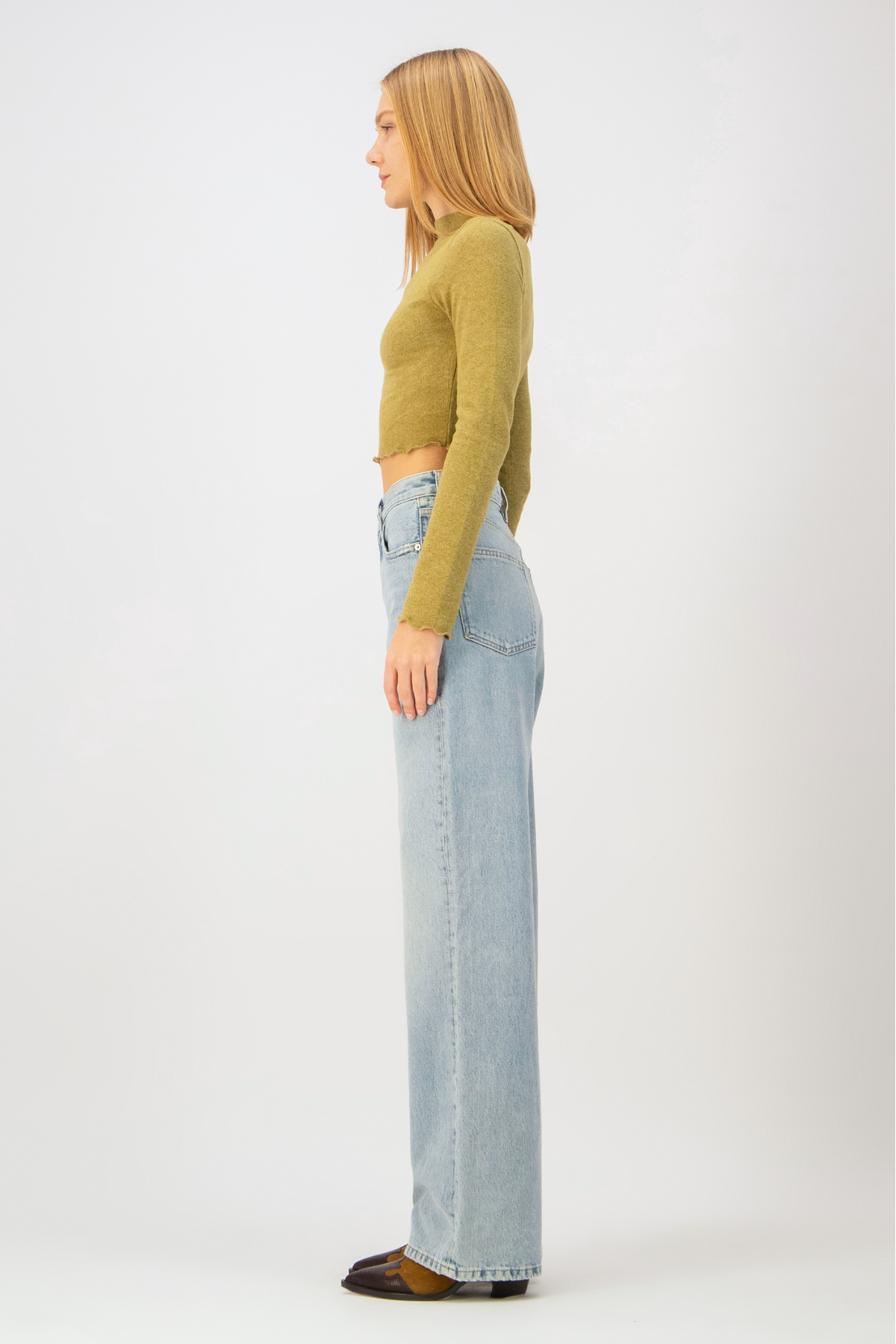 KARLA TALL Straight Fit Yüksek Bel Açık İndigo Kadın Jean Pantolon