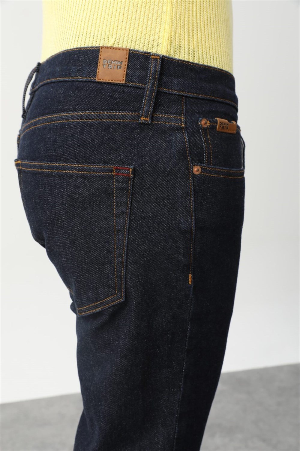 LEONARD RINSE Slim Fit Normal Bel Koyu Indıgo Erkek Jean Pantolon