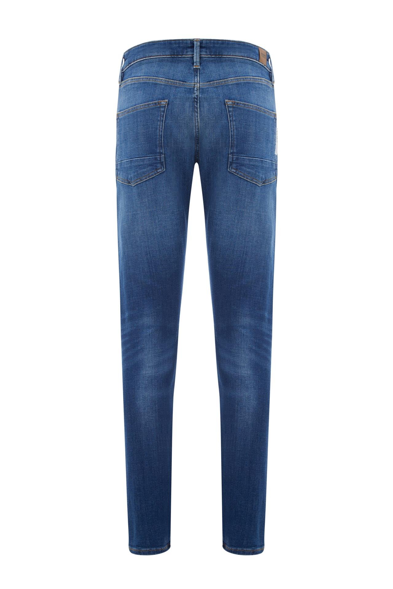 MARCEL Slim Straight Fit Normal Bel Düz Paça Koyu Indigo / Navy / Lacivert Erkek Jean Pantolon