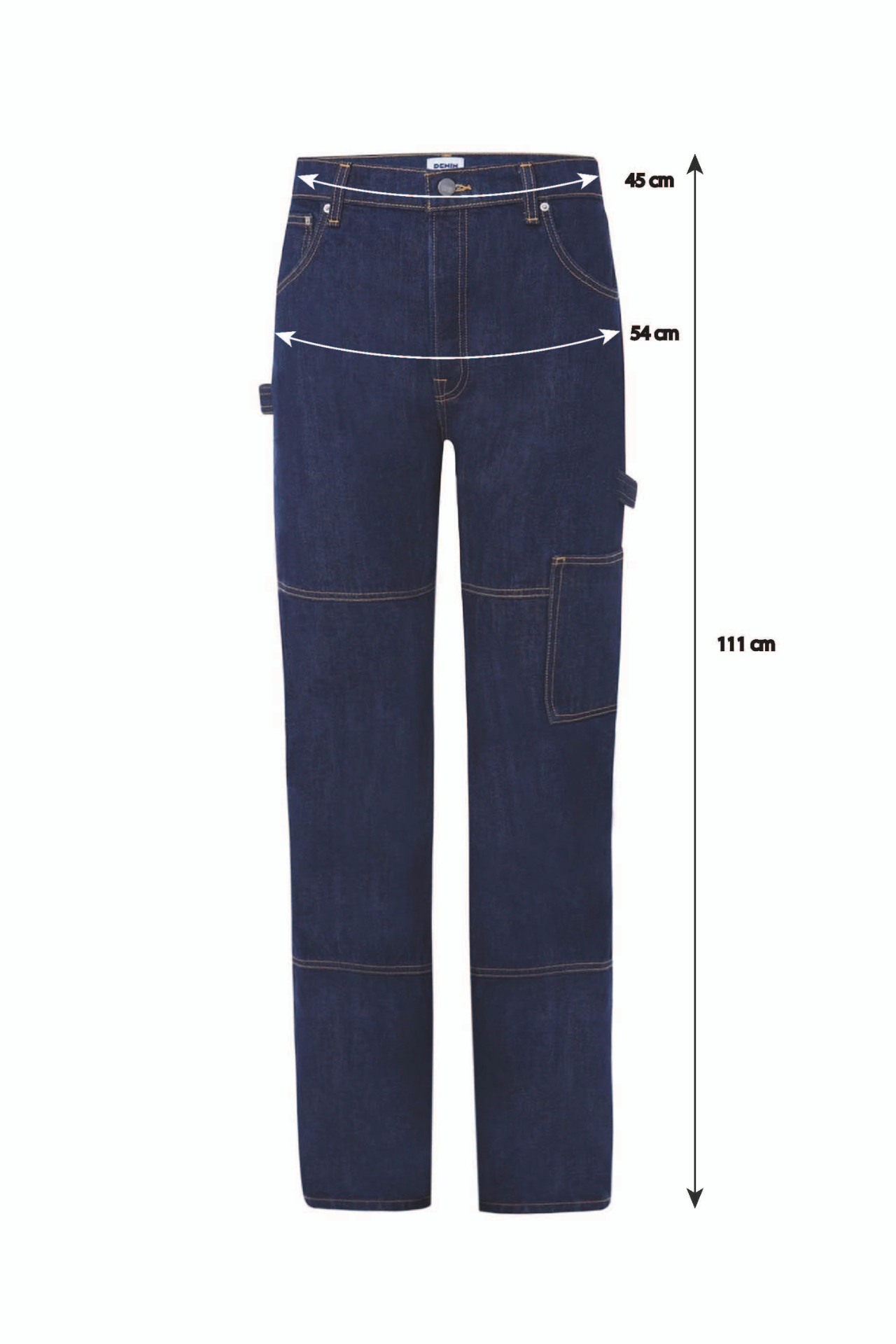 MONTERO Carpenter Fit Koyu İndigo Rinse Utility Erkek Jean Pantolon