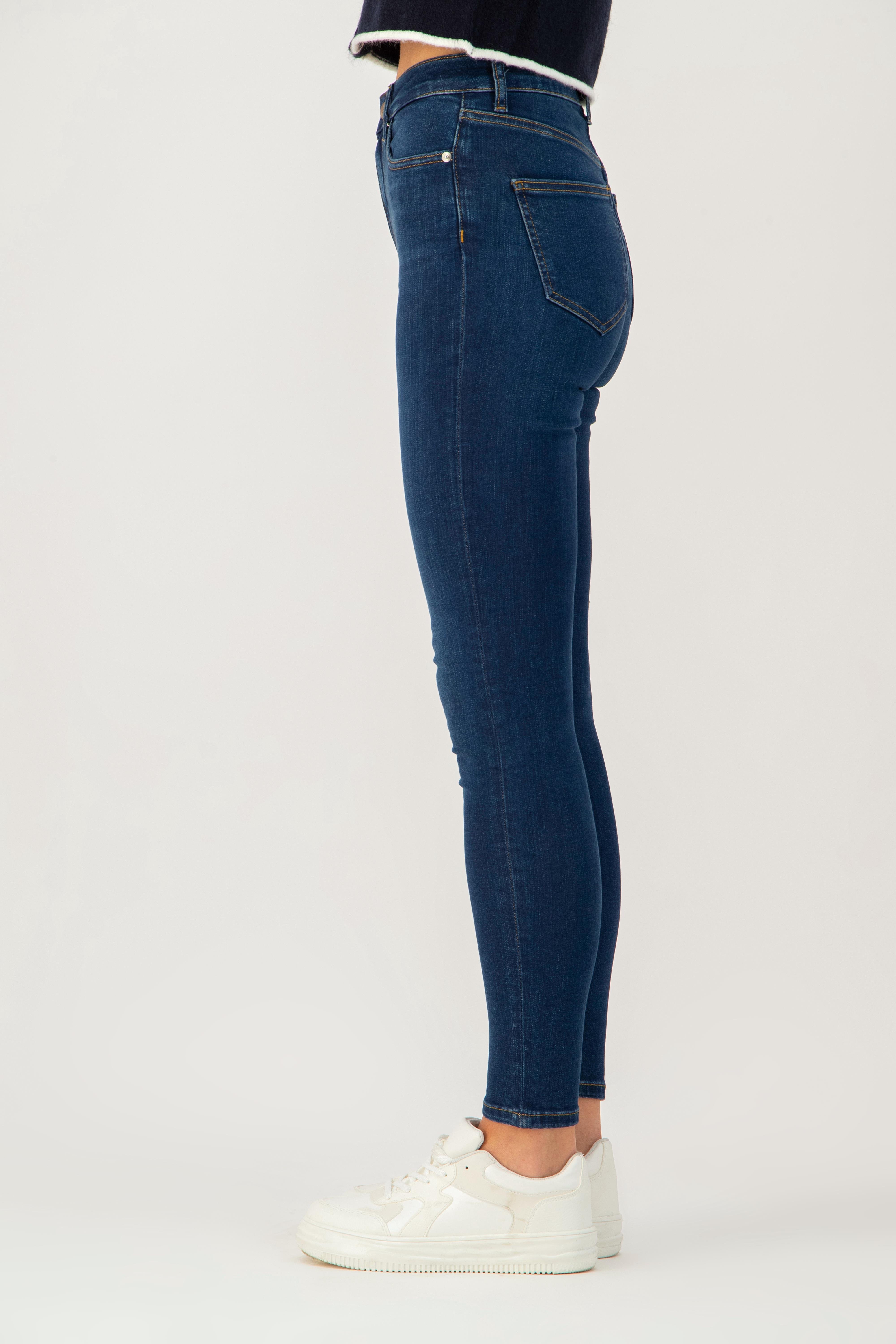 NELLY Skinny Fit Normal Bel Orta İndigo Kadın Jean Pantolon