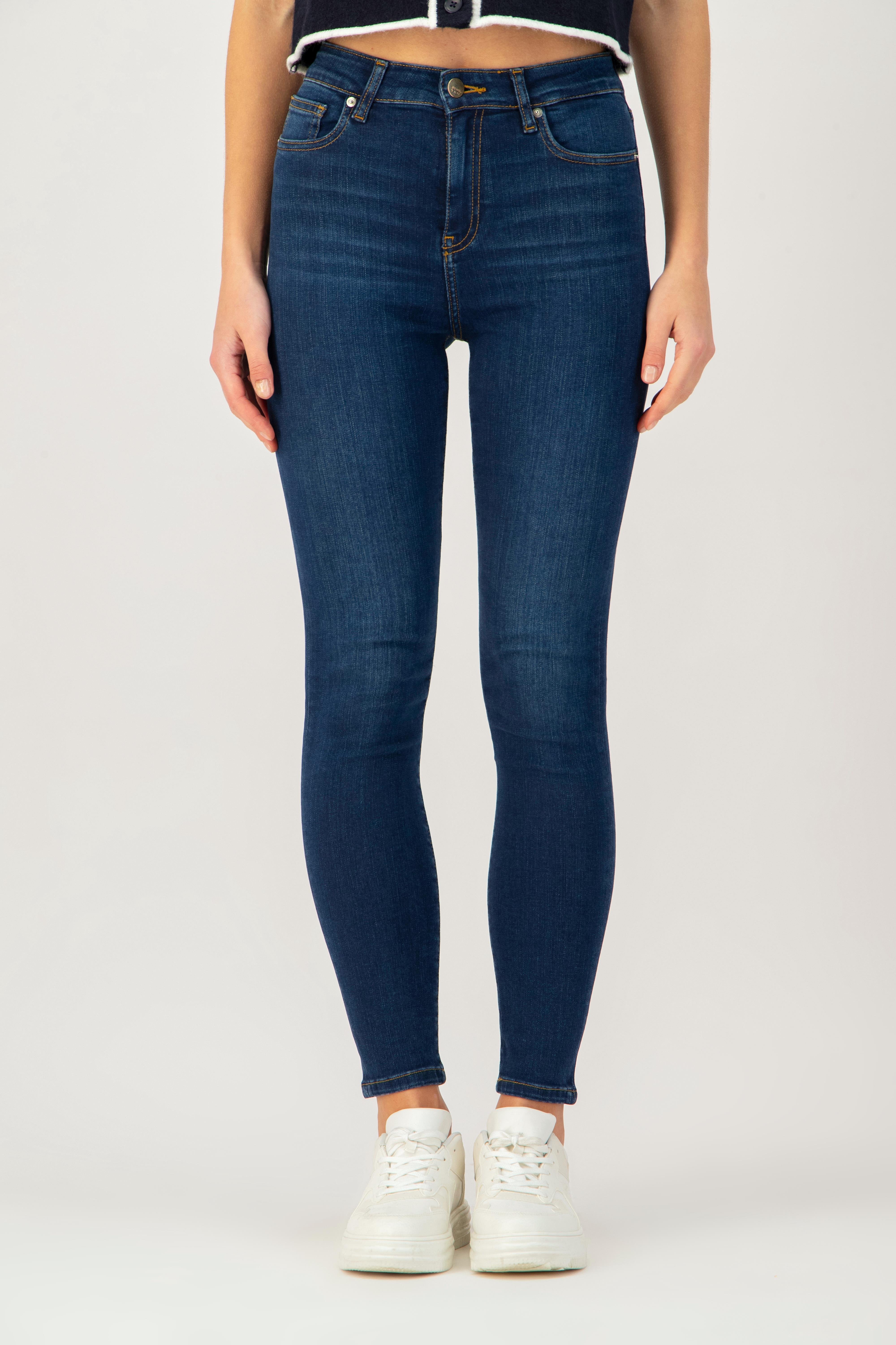 NELLY Skinny Fit Normal Bel Orta İndigo Kadın Jean Pantolon