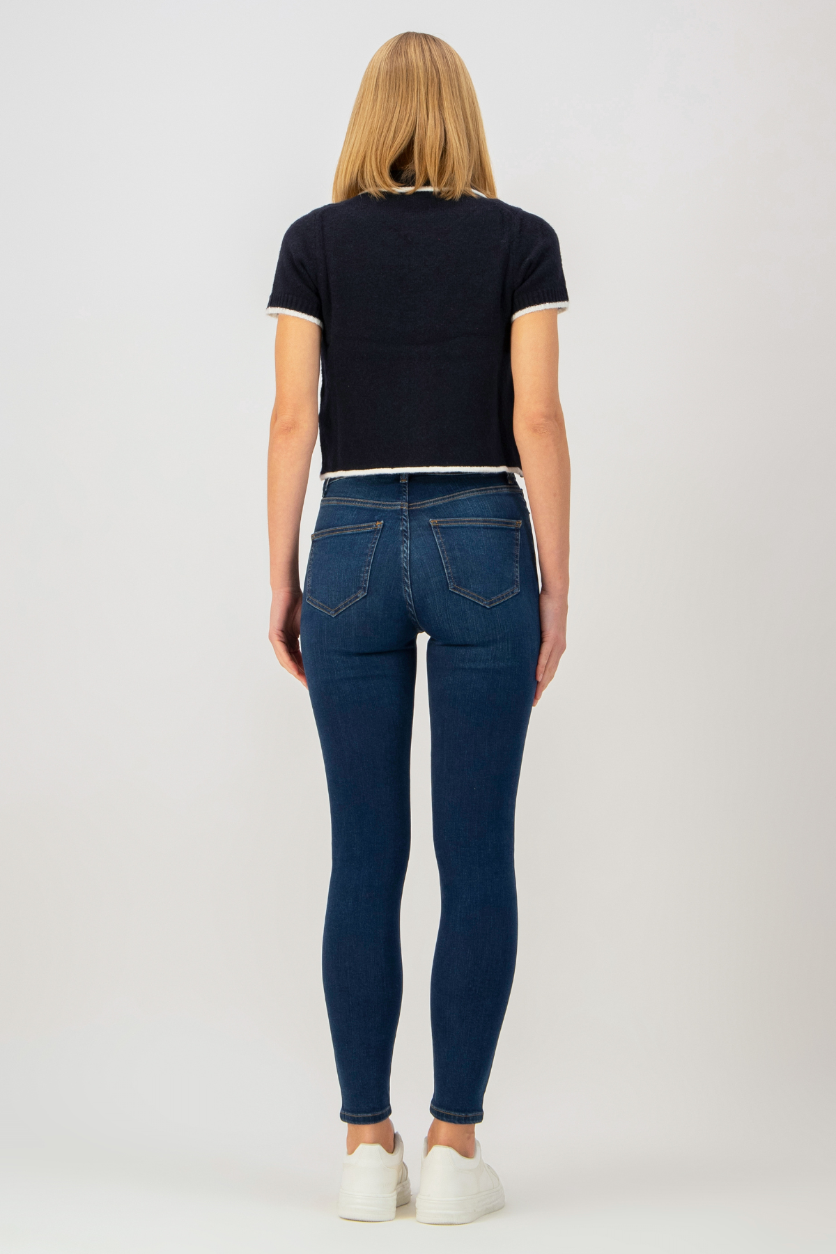 NELLY Skinny Fit Normal Bel Orta İndigo Kadın Jean Pantolon