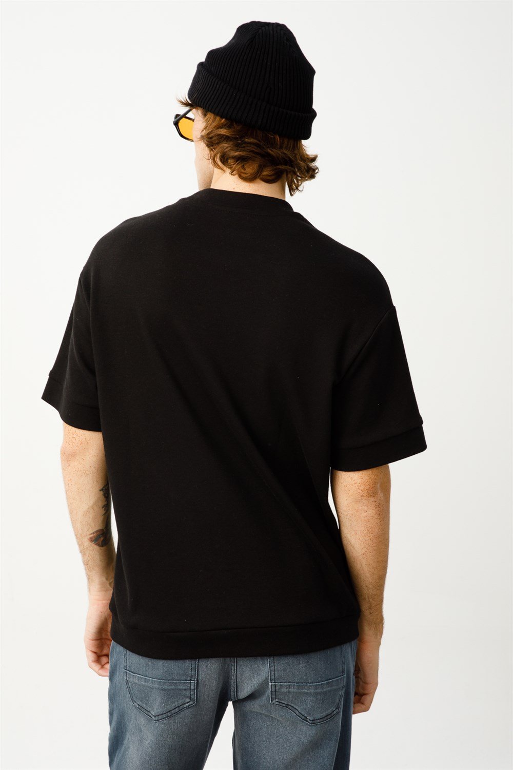 Oversize Fit Siyah Erkek T-Shirt