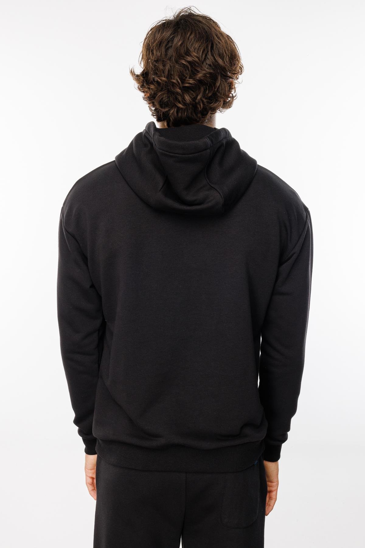 Rahat / Relaxed Fit Siyah Erkek Hoodie / Sweatshirt