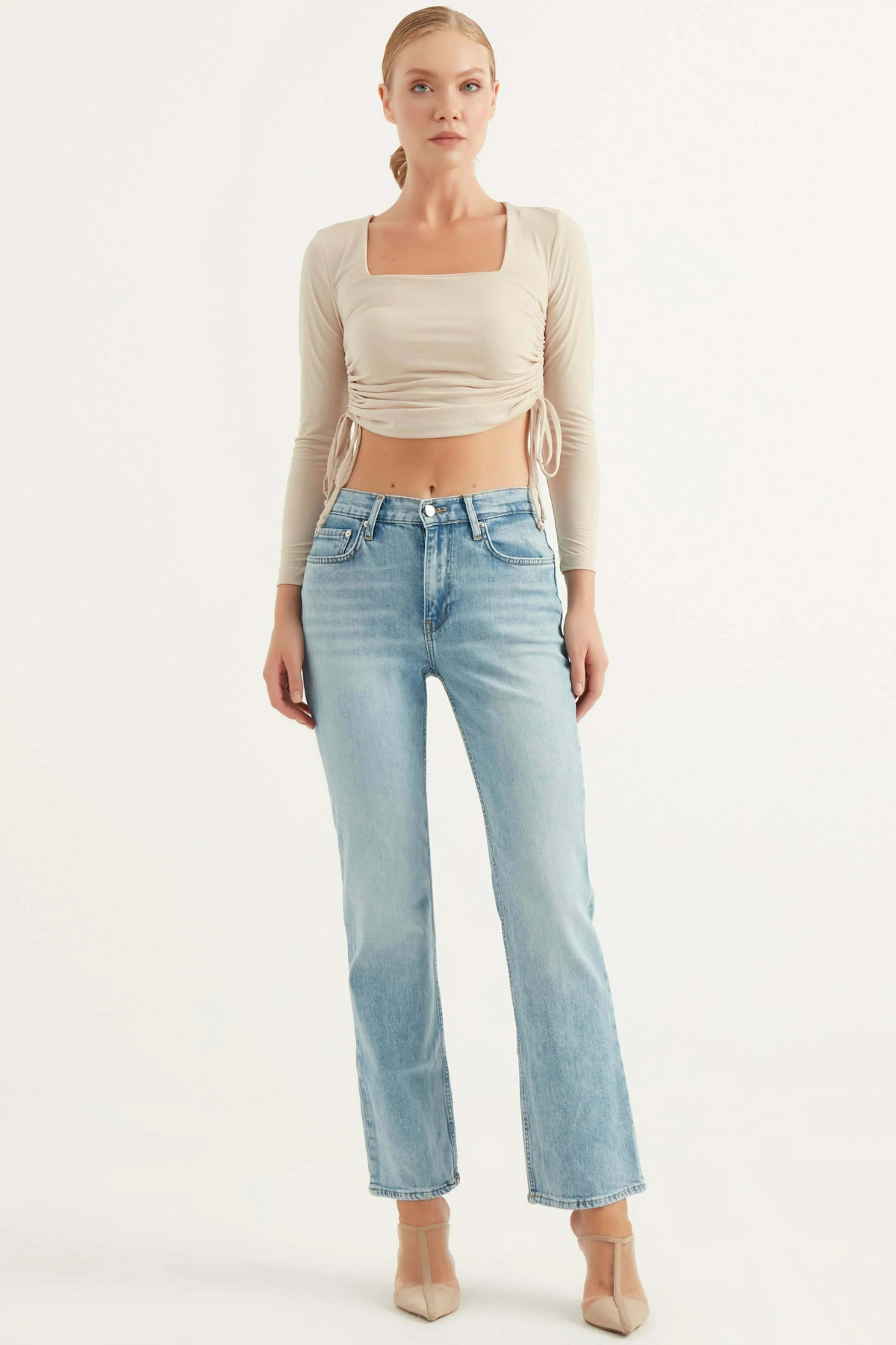 ROSIE Bootcut Fit Açık İndigo Kadın Jean Pantolon