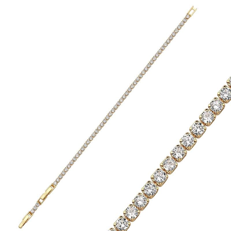 2,5mm Gold Su Yolu Bileklik