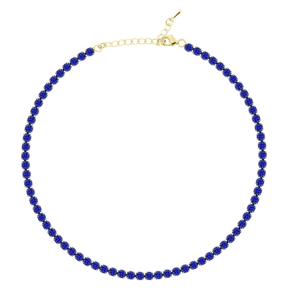 4mm Lacivert Su Yolu Choker