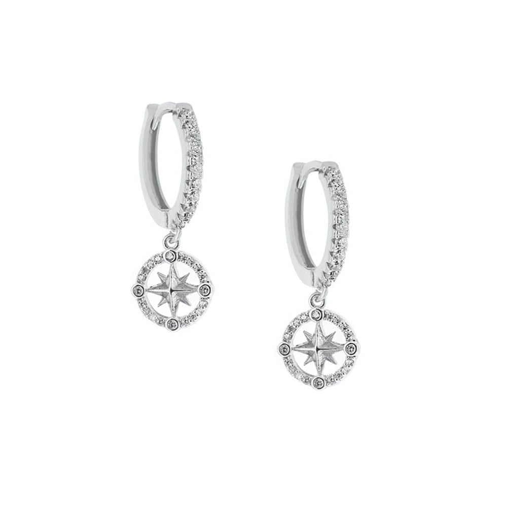 Compass Rhodium Küpe