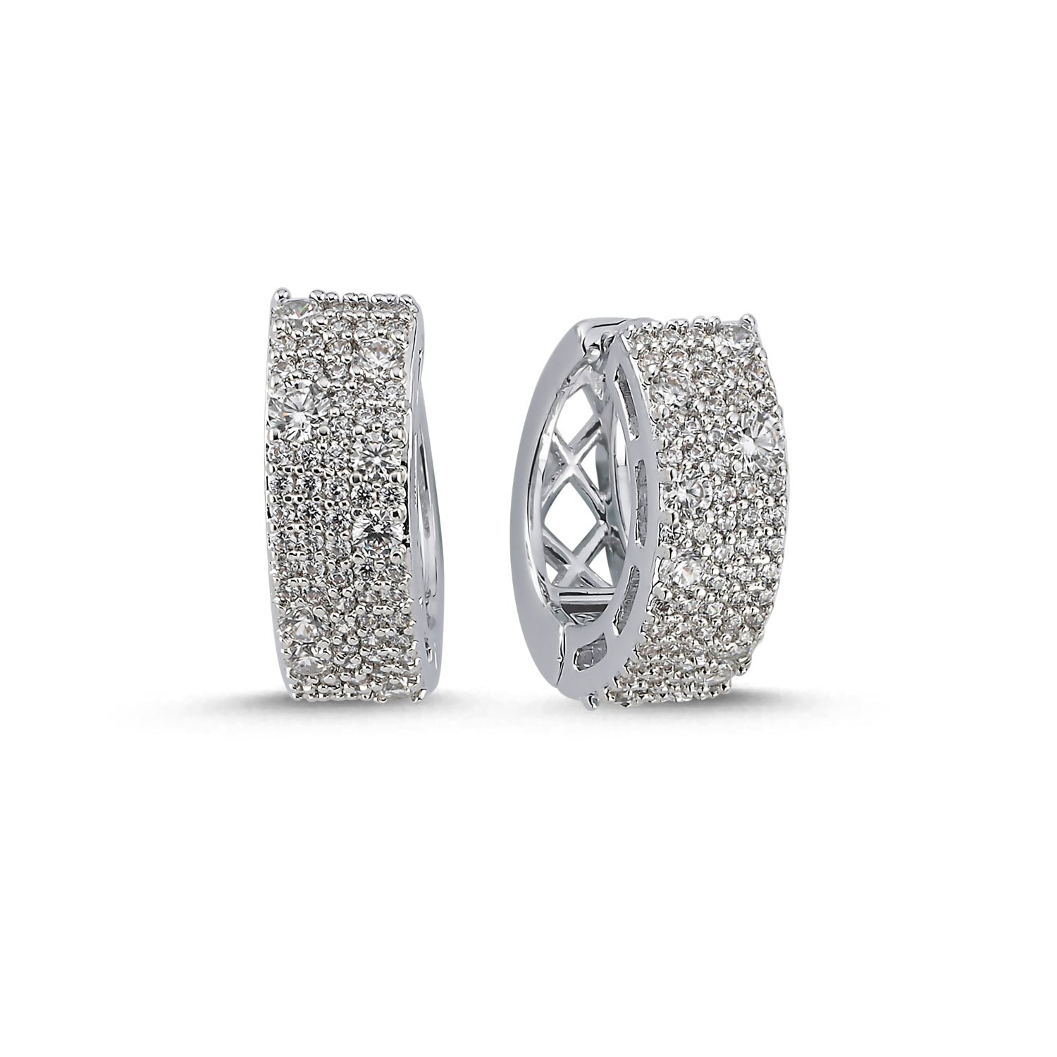 Pave Rhodium Küpe