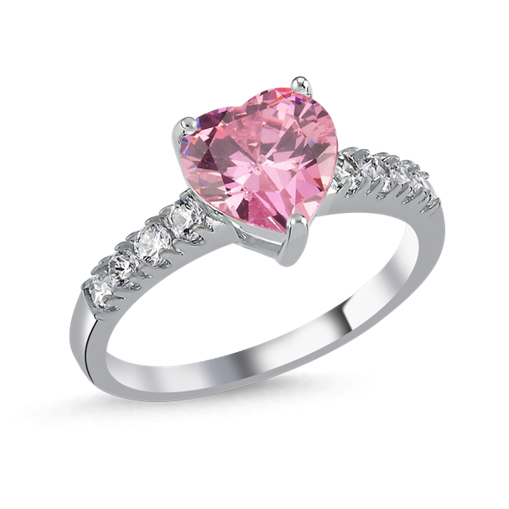 Pembe Heart Yüzük