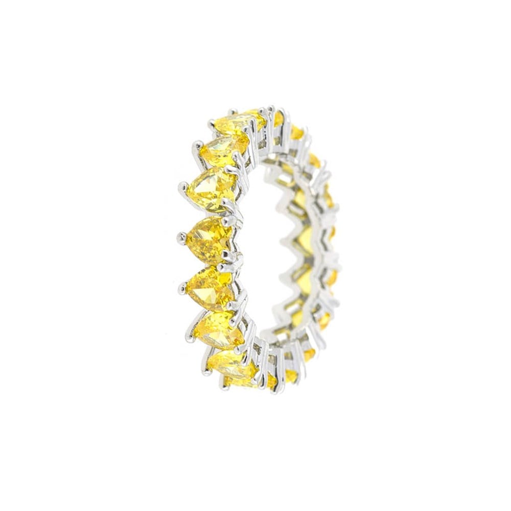 Sarı Kalpli Tamtur Yüzük