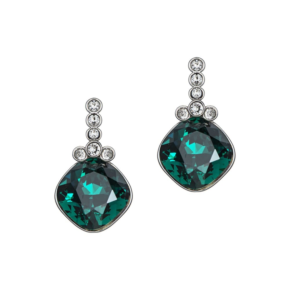 Swarovski Taşlı Kare Küpe