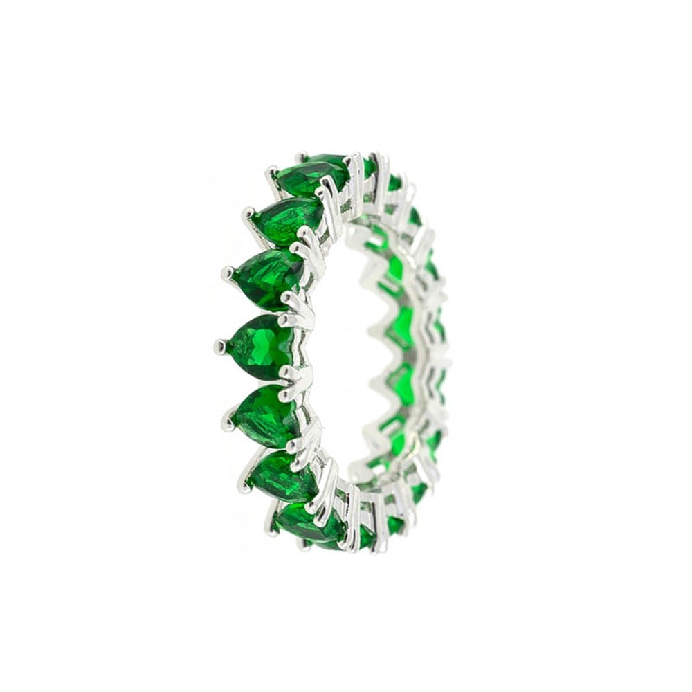 Yeşil Kalpli Tamtur Yüzük