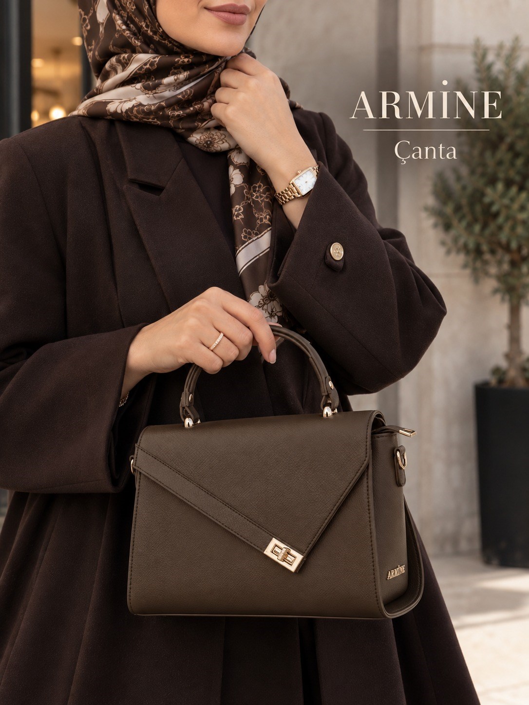 Armine Bayan Çanta Kahverengi Pia AR40504