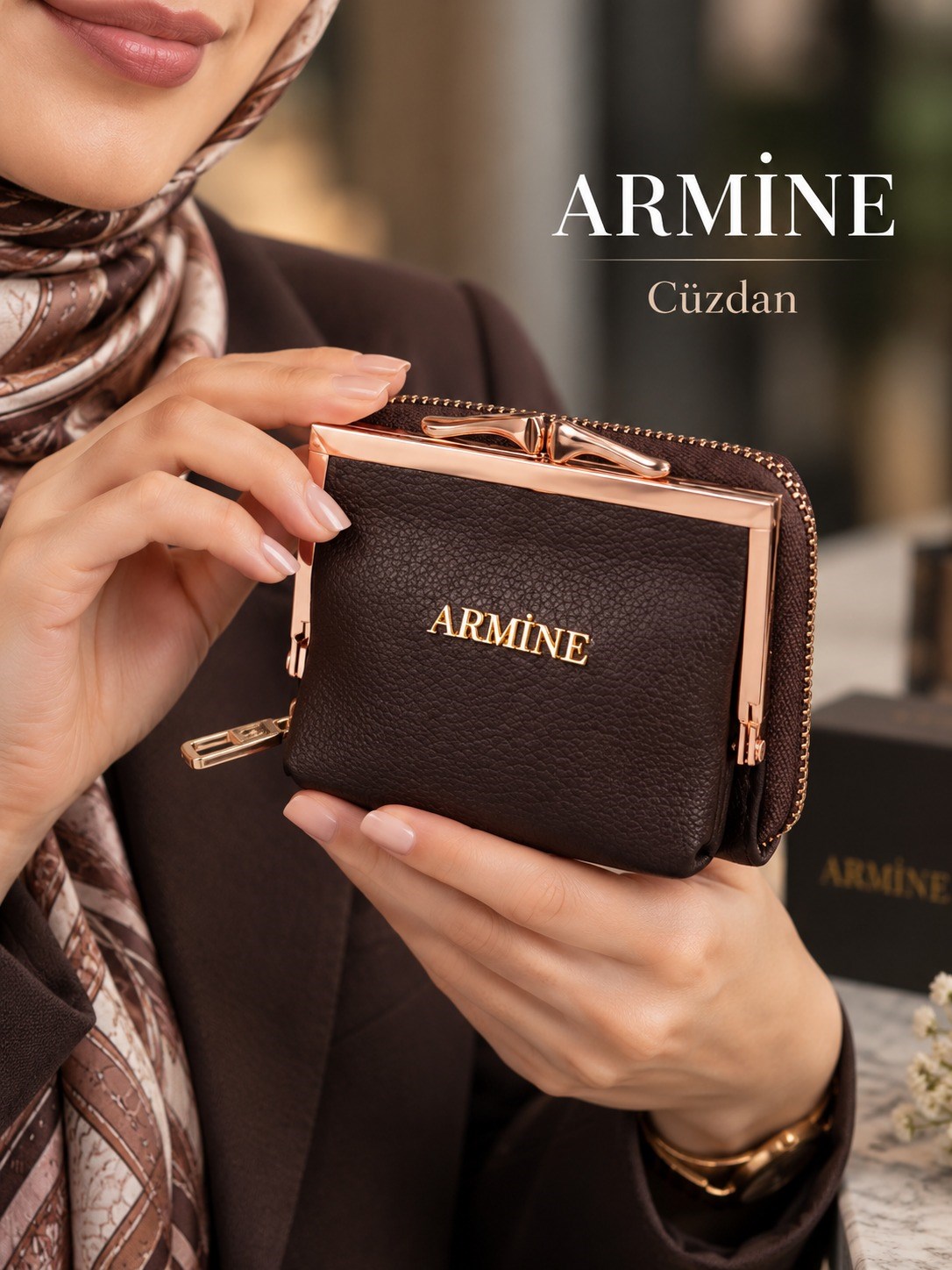 Armine Bayan Cüzdan Kahve ARC3104