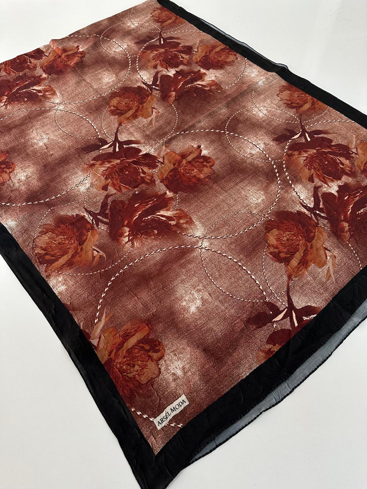 ARSEL MODA Desenli Kraş Şal BCA0118