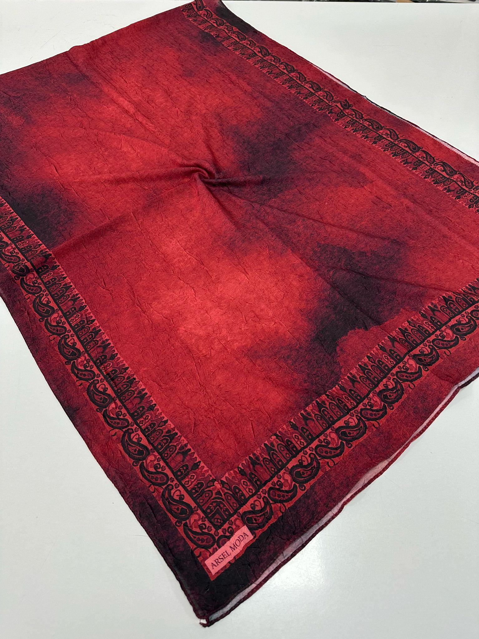 ARSEL MODA Desenli Kraş Şal BCA0506